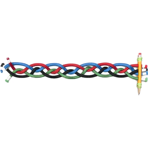 Four Strand Sinnet #2974 — step by step